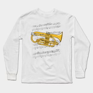 Cornet Player Cornetist Brass Musician (Colour) Long Sleeve T-Shirt